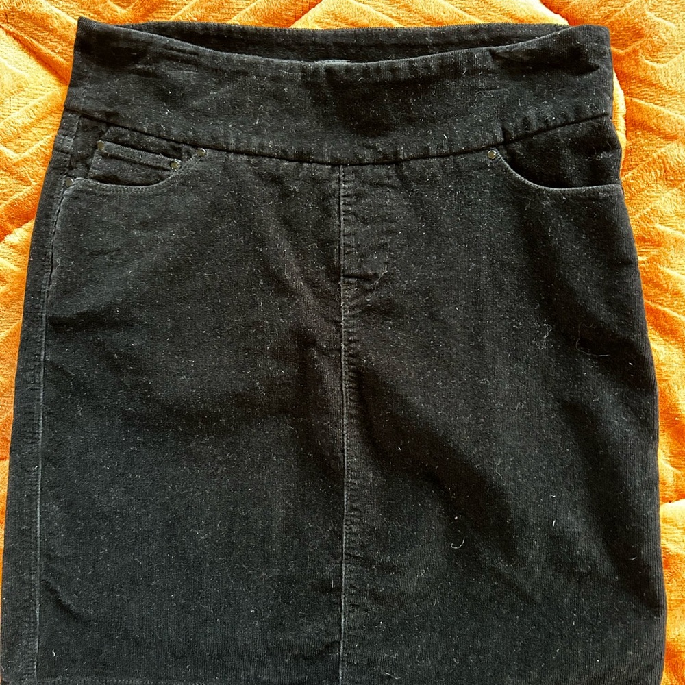 Classic Black Denim Skirt